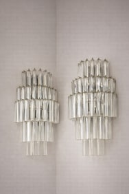 Pair of Triedi Murano Sconces