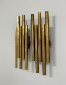 Pair of Gio Ponti Sconces in brass, Italy, 1950c.