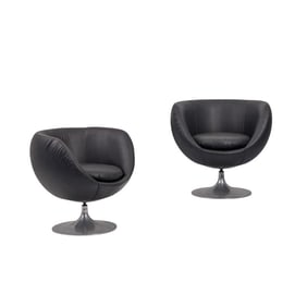 Pair of Swivel Armchairs