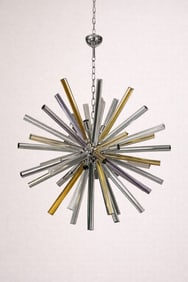 29" Triedi Mix Color Sputnik Chandelier, Italy, 1960c.