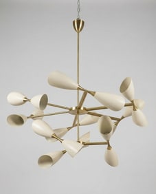Mid-century style chandelier, Italy limited production.