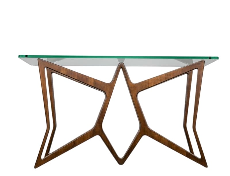 Wood Console with Glass top (1 of 6)