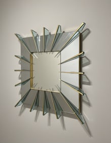 Italian unique glass mirror by Ghiro Studio.