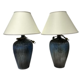Pair Ceramic Table Lamps