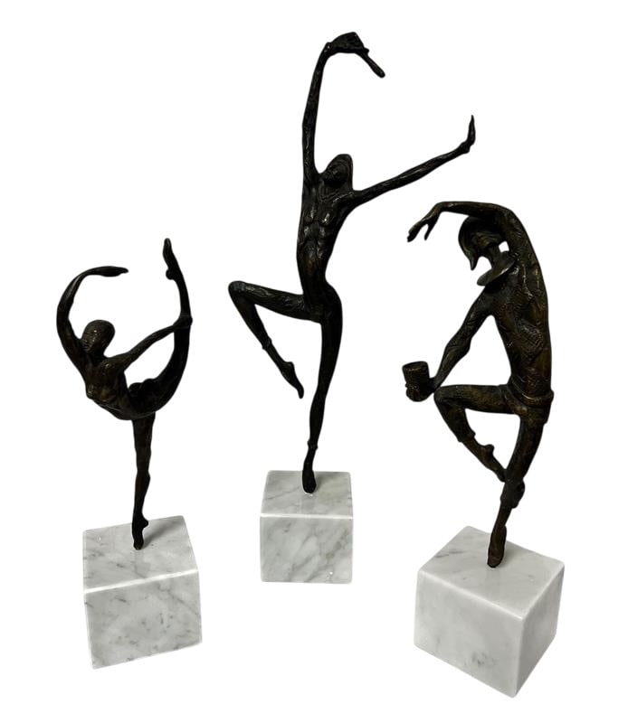 Set of three vintage bronze cast sculputre, Italy, c.1950 (1 of 8)