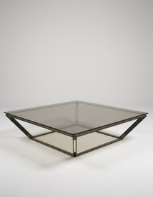 Huge coffee table brass and glass, Italy, c.1970