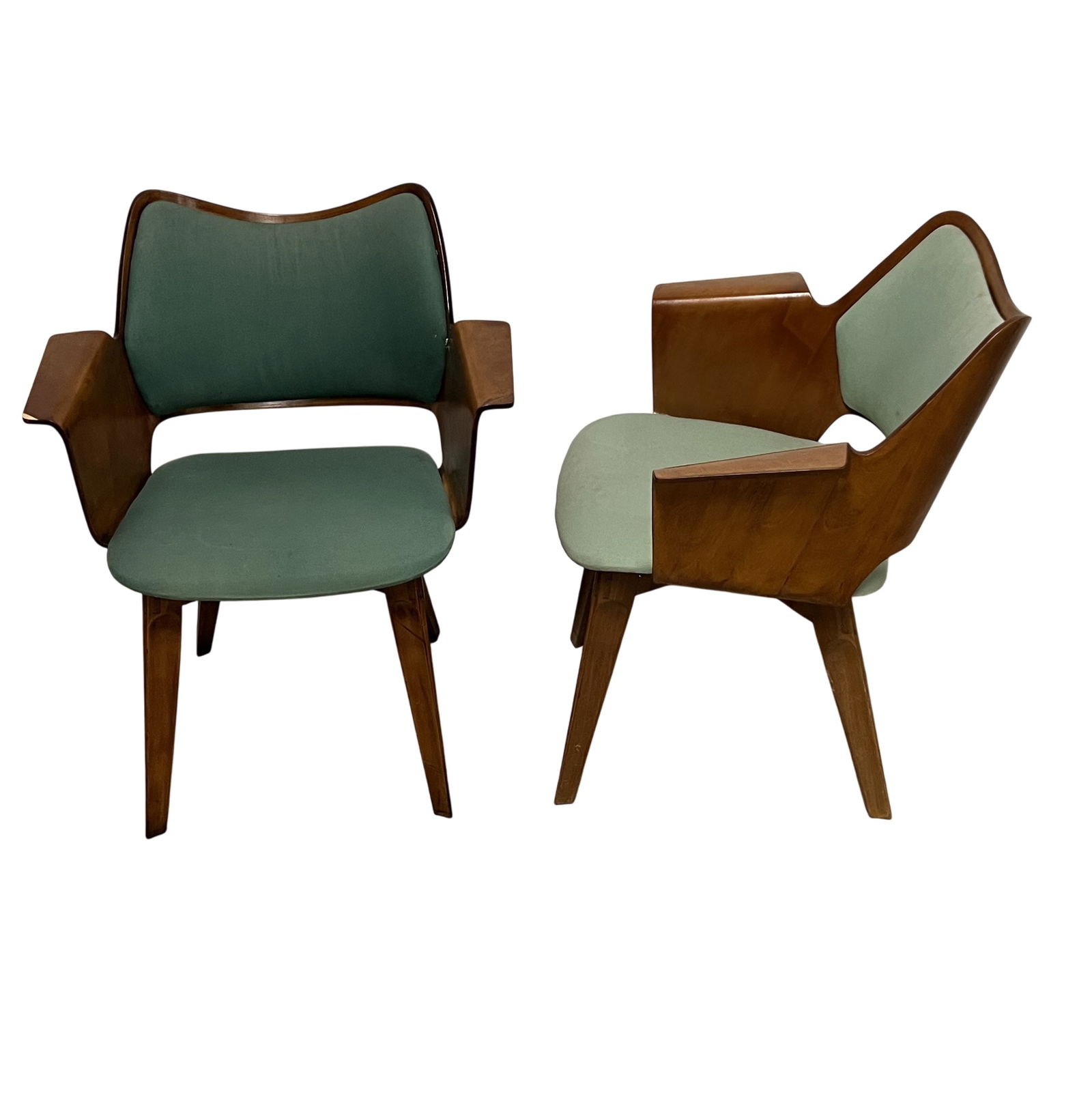 Chairs in curved wood, attr. Vittorio Nobili, Italy, c.1950 (1 of 7)