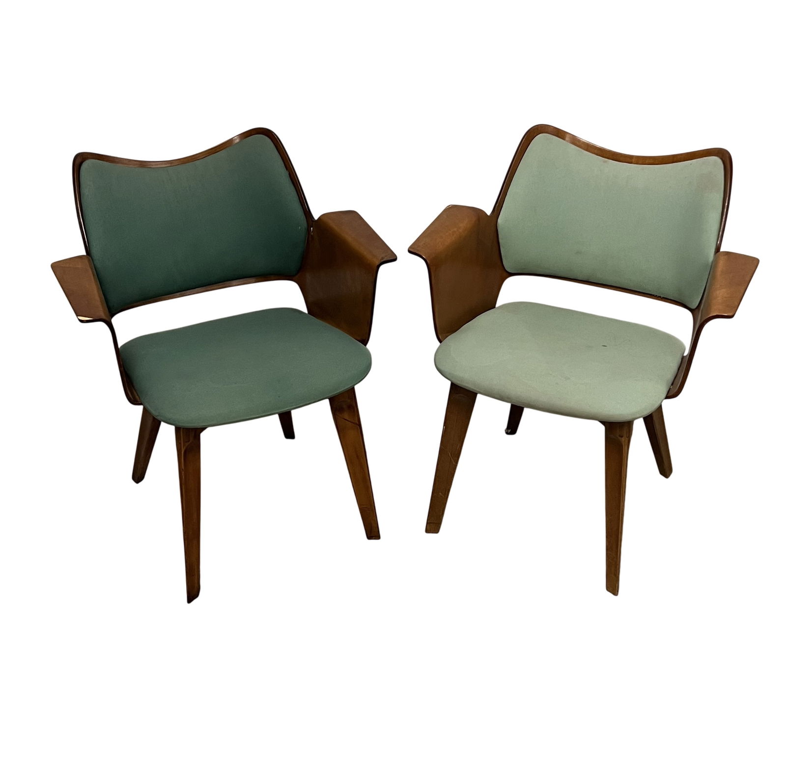 Chairs in curved wood, attr. Vittorio Nobili, Italy, c.1950 - 2