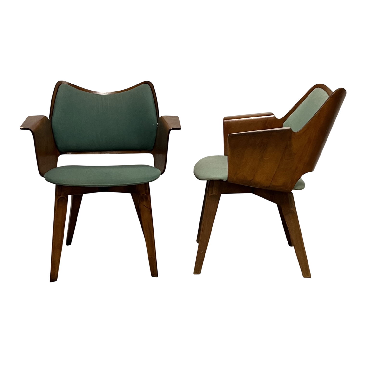 Chairs in curved wood, attr. Vittorio Nobili, Italy, c.1950 - 3