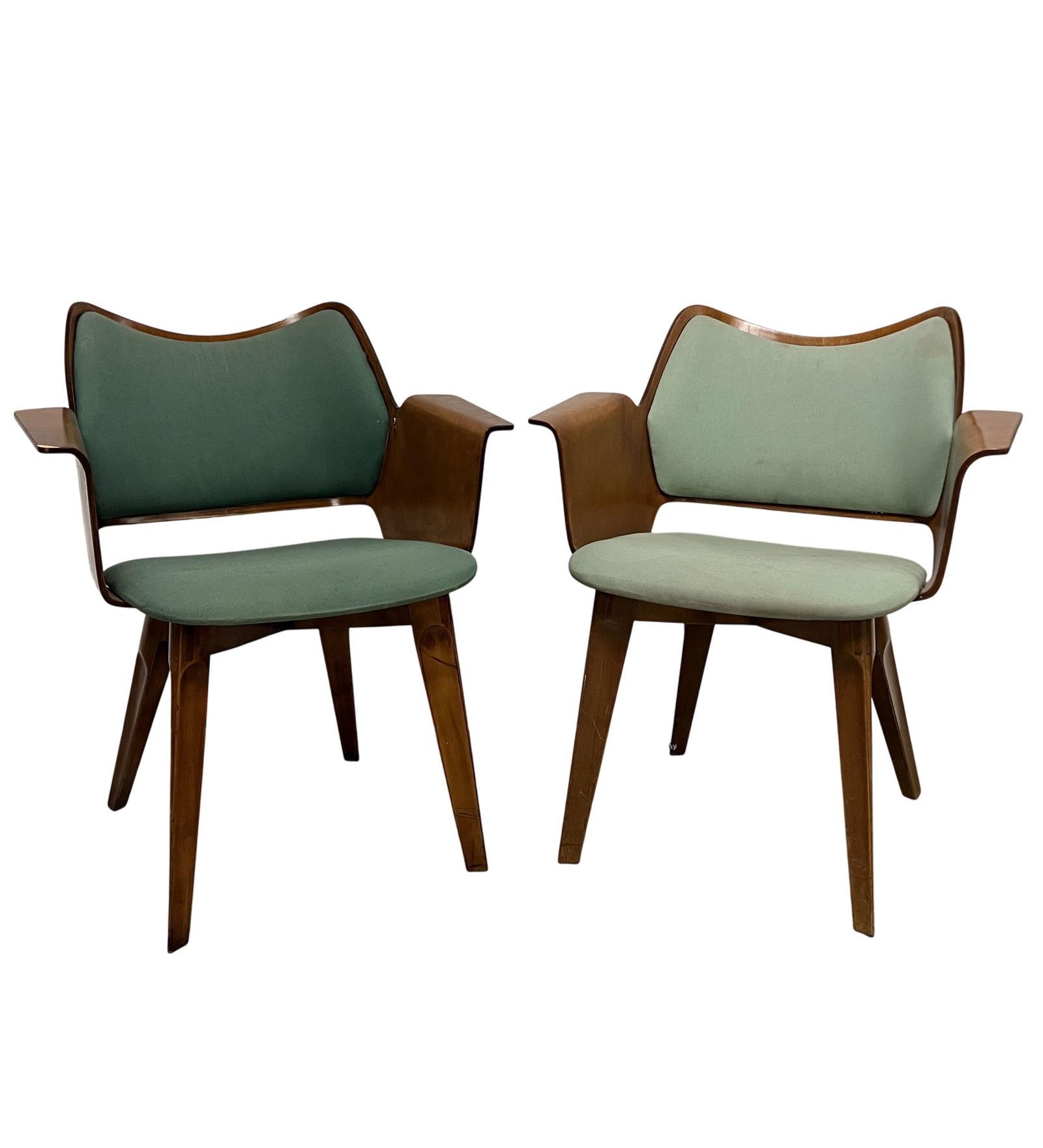 Chairs in curved wood, attr. Vittorio Nobili, Italy, c.1950 - 4