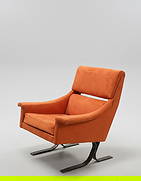 Important armchair produced by Busnelli, Meda, Italy, c.1950: Armchair by Busnelli Export Meda. Large chair with steel frame. Italian production from the 50s and 60s
