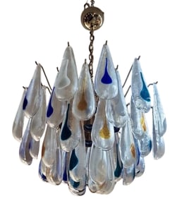 Murano "Drop" Chandelier, Italy, c.1970