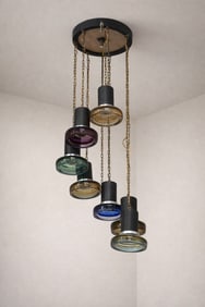 Murano Glass Suspended Chandelier by Francesco Poli for Seguso