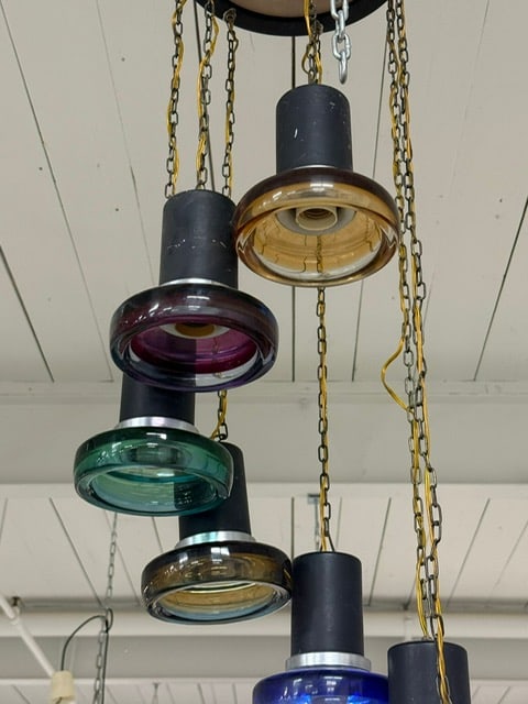 Murano Glass Suspended Chandelier by Francesco Poli for Seguso - 4