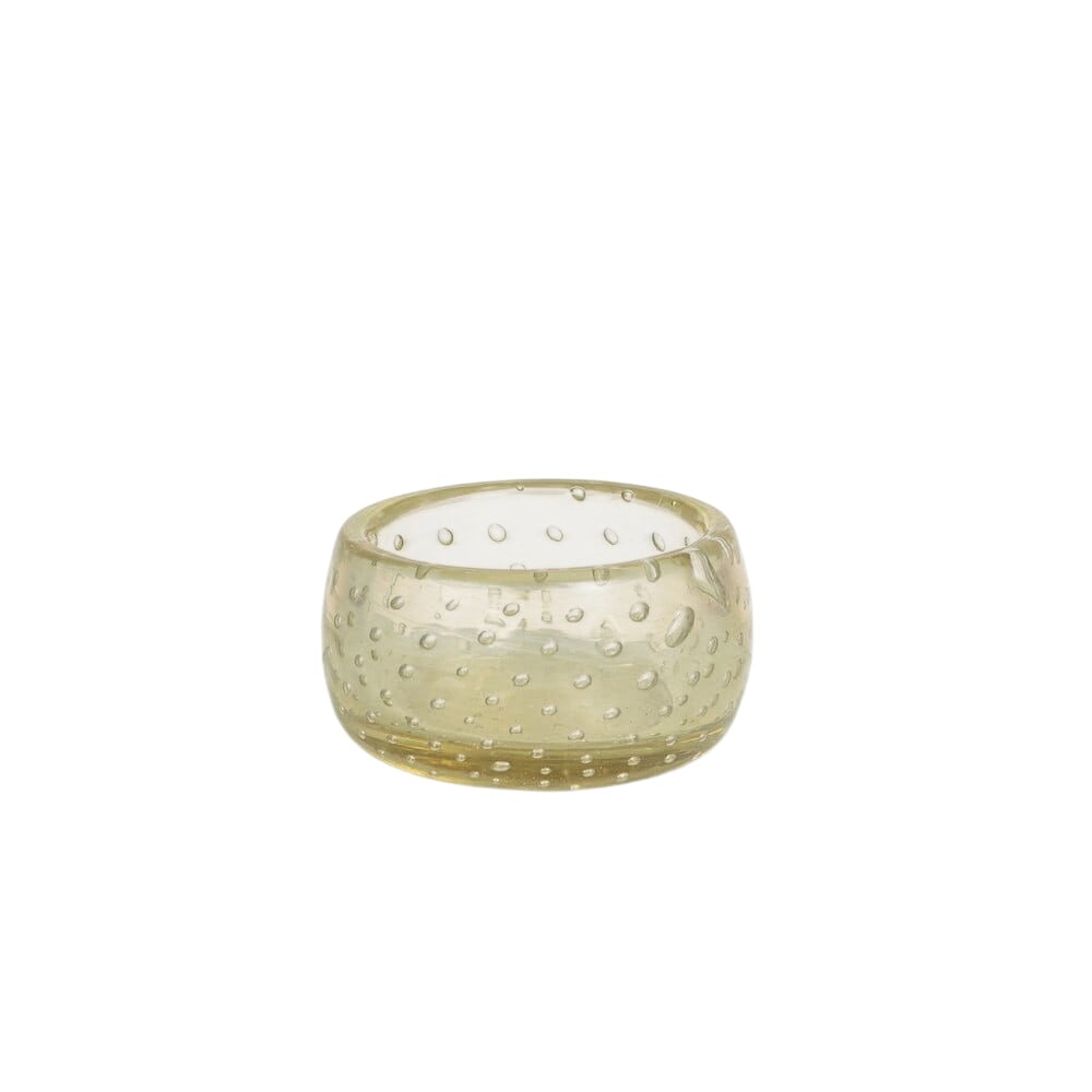 Crystal Bowl by Carlo Scarpa: CARLO SCARPA Produced by Venini & C., Italy, ca. 1935 Circular bowl in iridescent crystal with regular bubbles