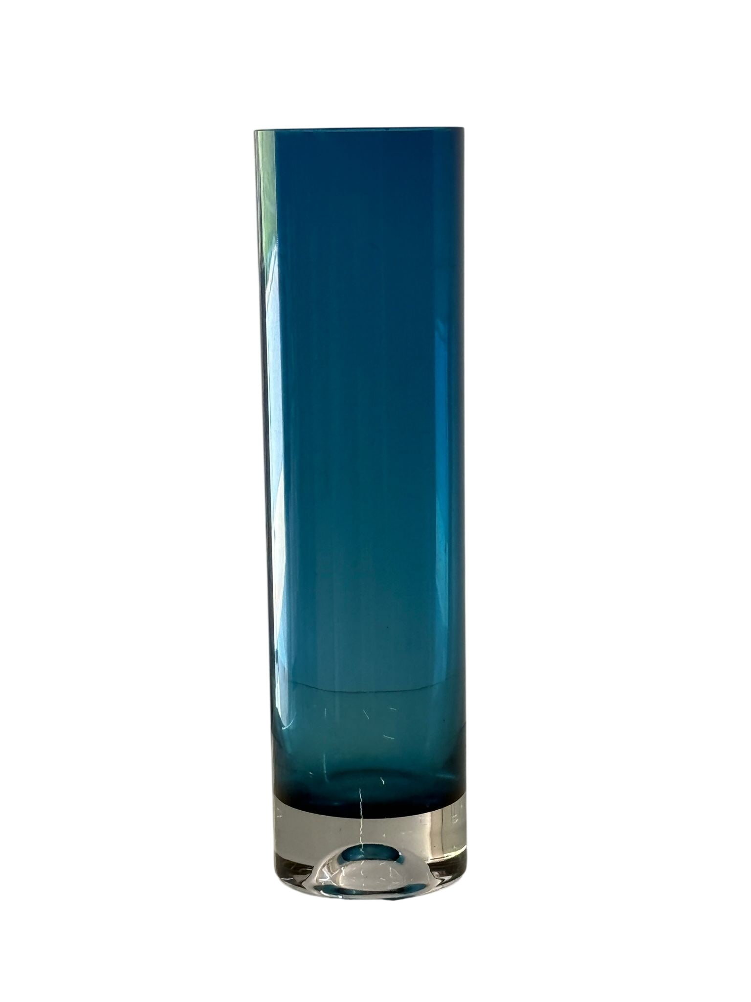 Cylinder Flavio Poli Vase: Murano Sommerso Glass Vase by Flavio Poli