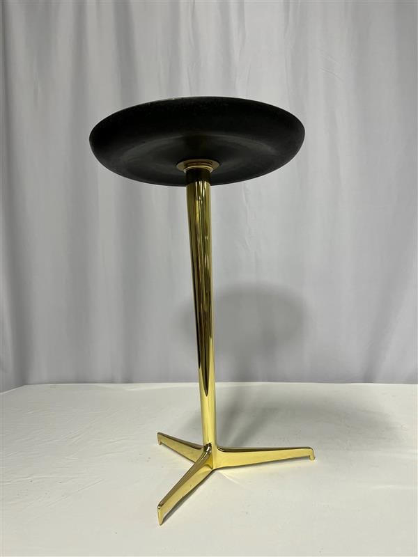 Cesare Lacca Table: Cesare Lacca table Brass with lava top from the Etna Volcano Sicily