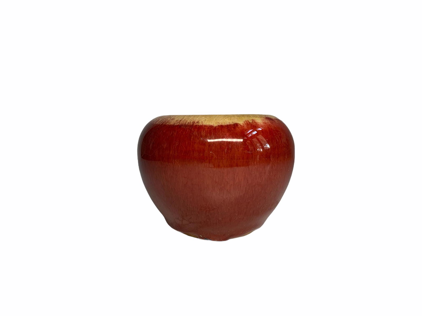 Chinese red glazed water dripper (1 of 4)