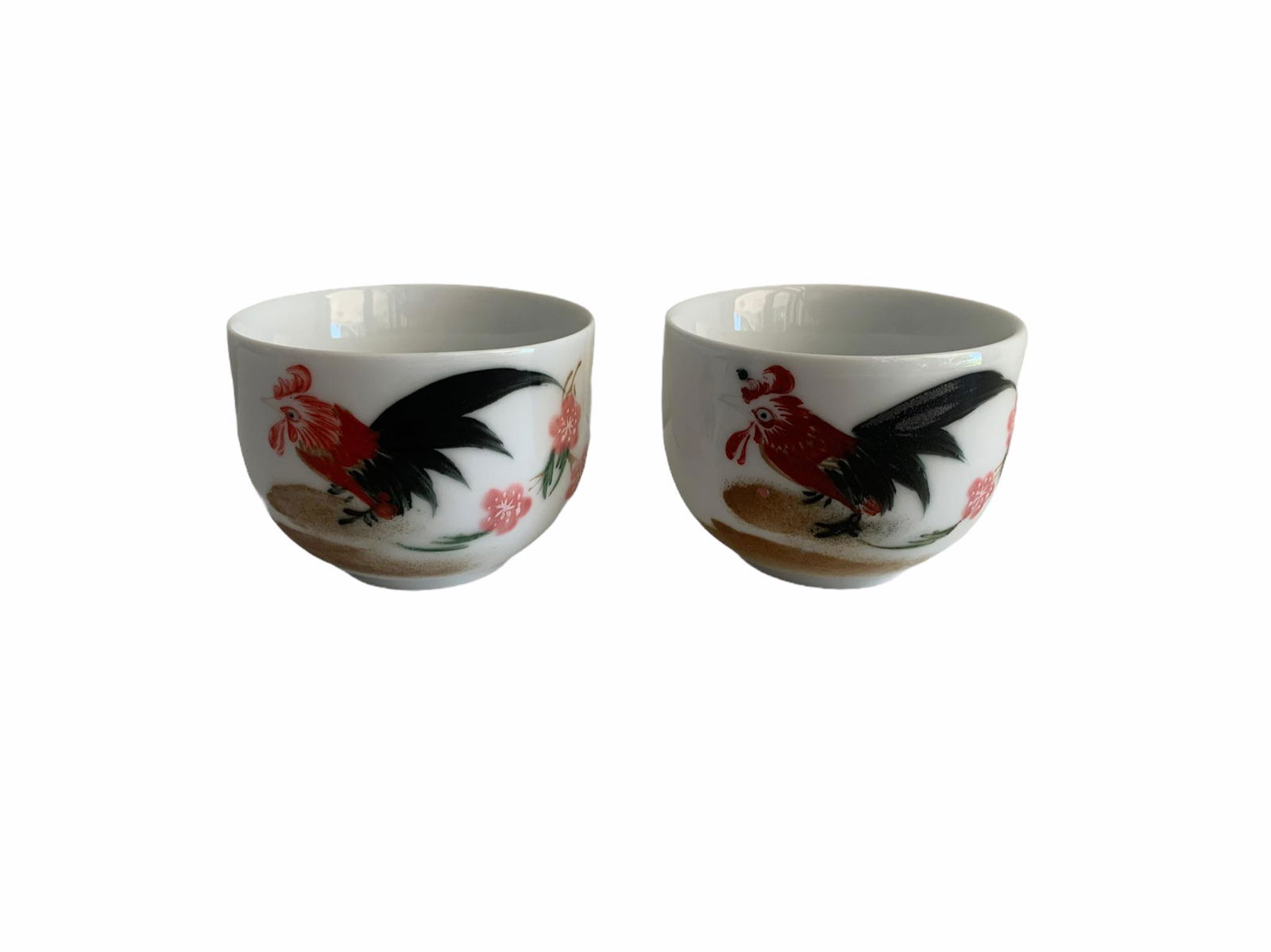 2 chinese chicken scene tea cup (1 of 5)
