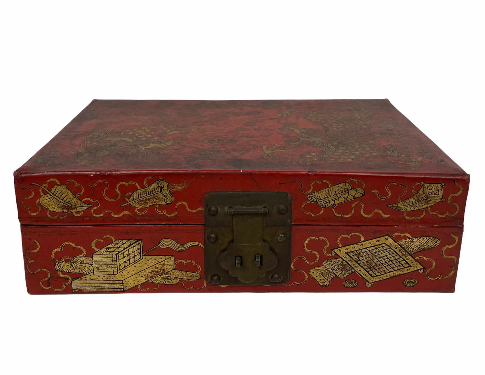 Chinese red leather box (1 of 9)