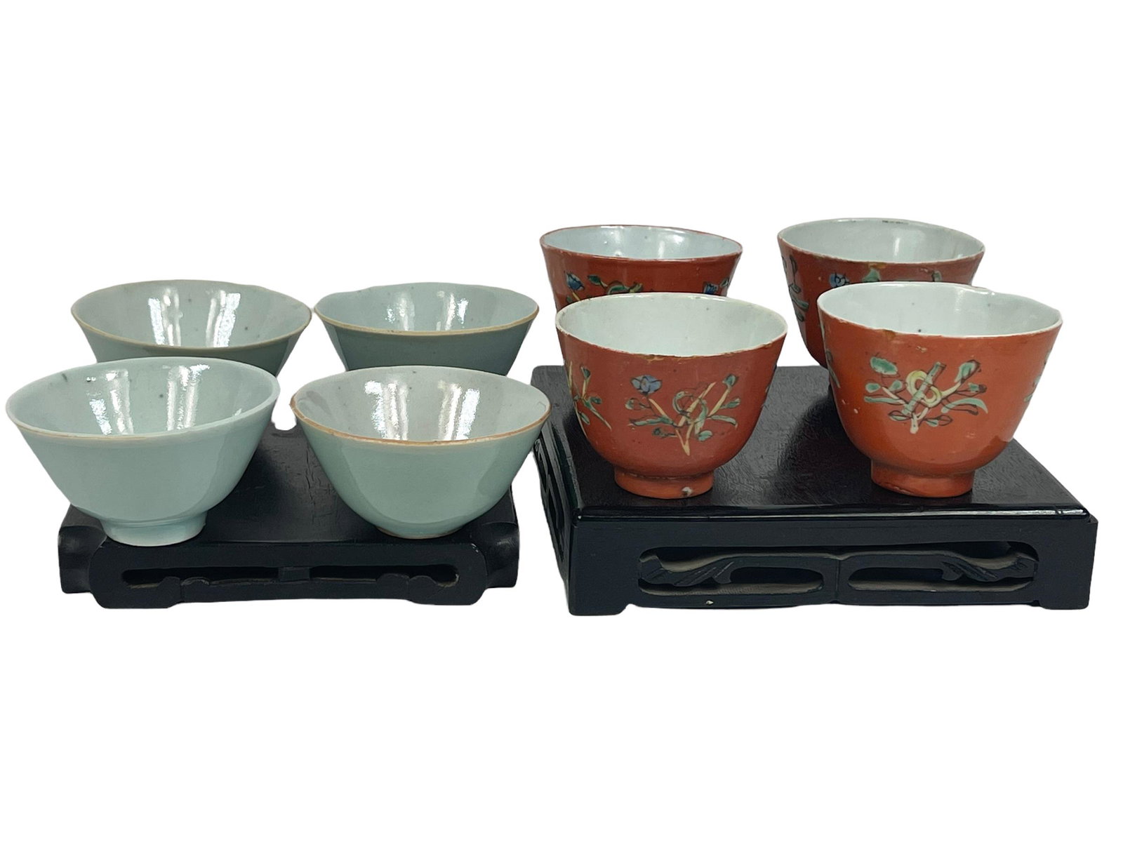 8 chinese antique porcelain cups (1 of 10)