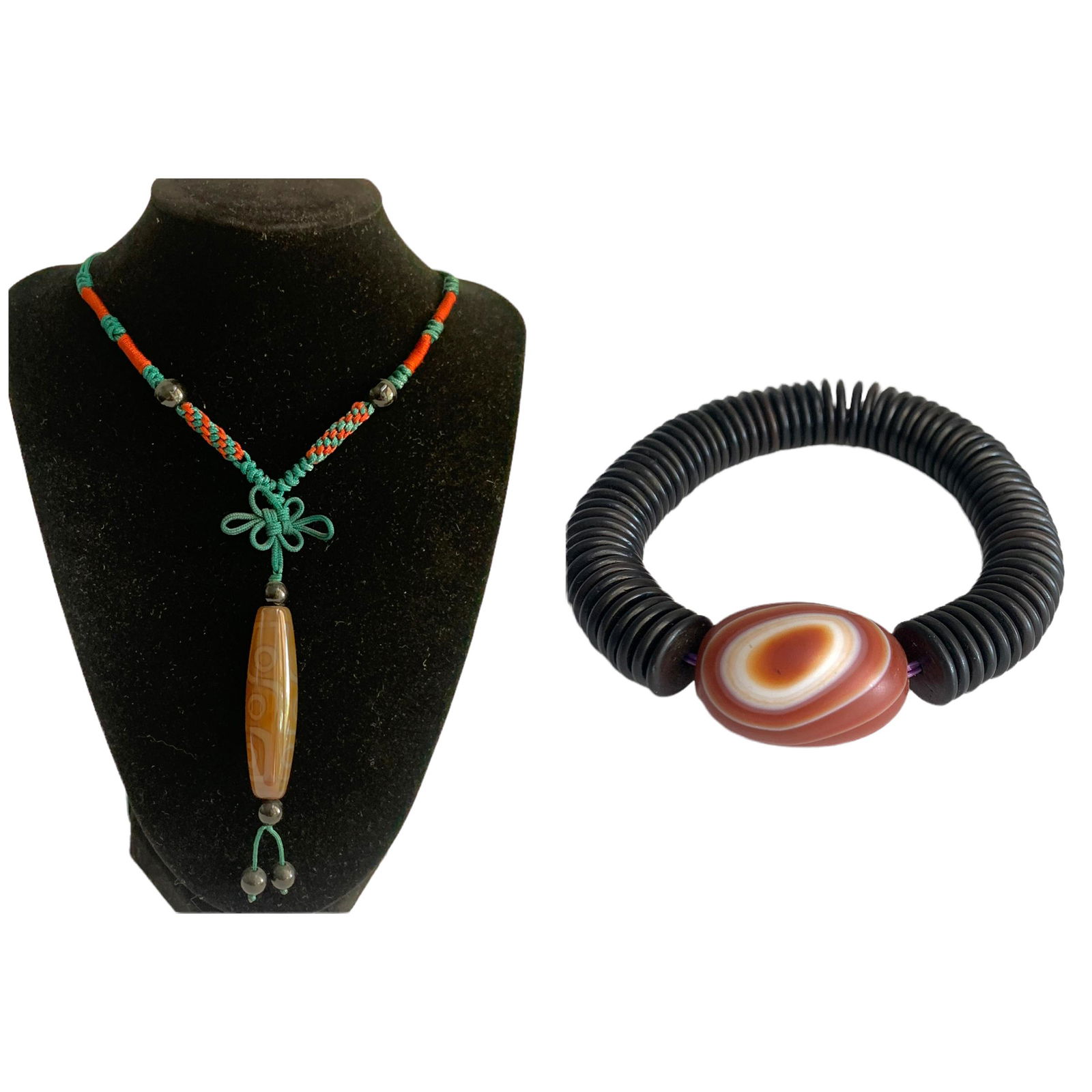 2 beautiful agate bracelet and necklace (1 of 5)