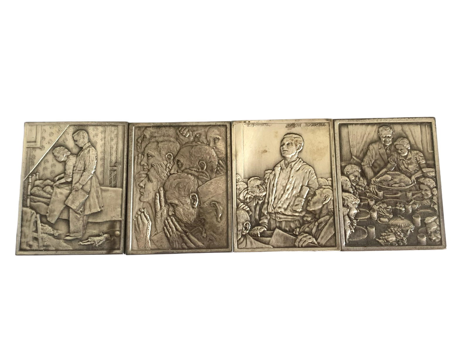 A set of hamilton mint "999" Fine Silver 1976p: 5.5cm x 4.3cm