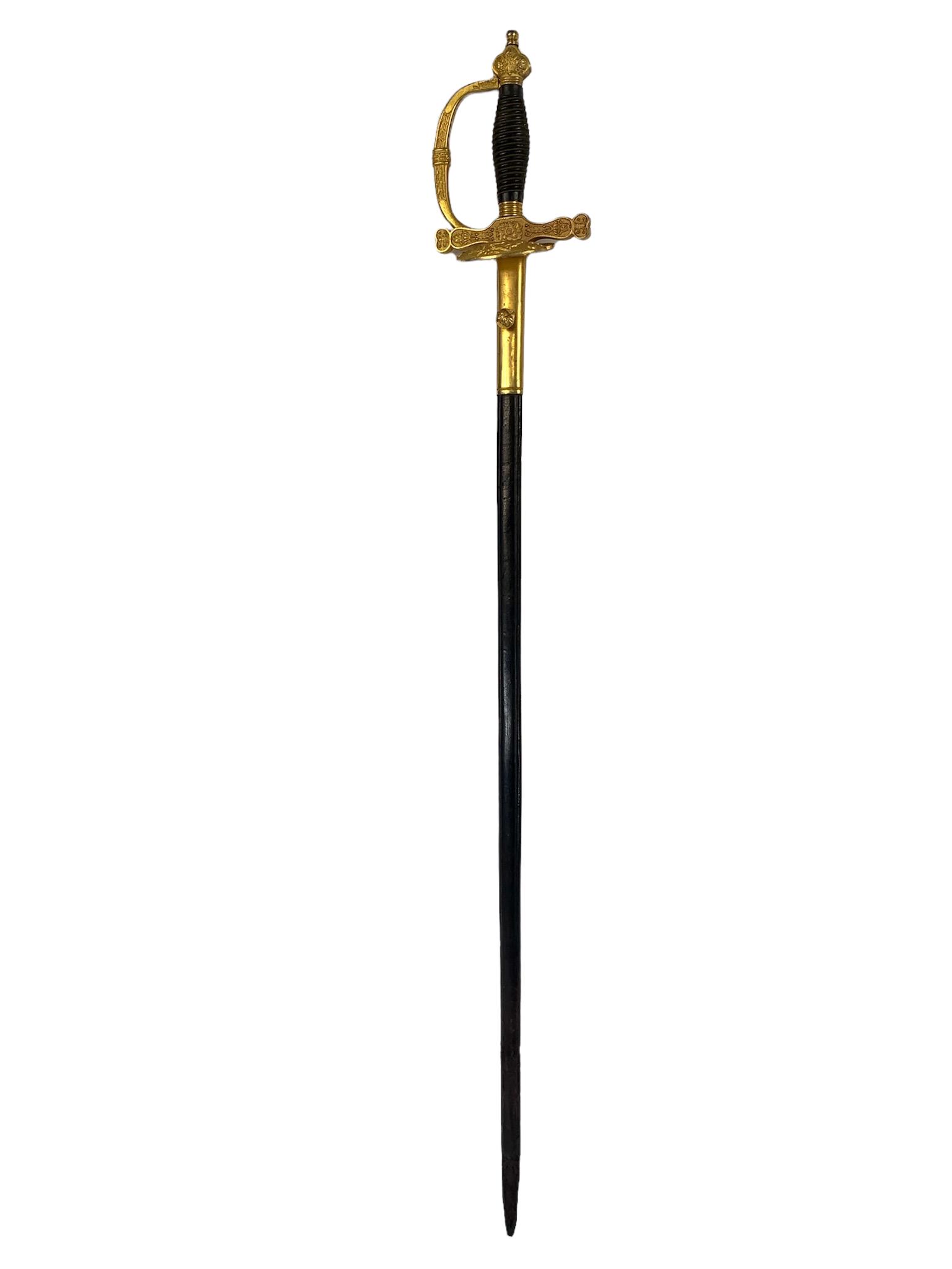 Antique field officers Napoleonic sword: Toledo Spain; L: 35.2; with writing on the sword; see picture;