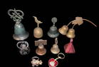 A lot of vintage bronze and metal bell