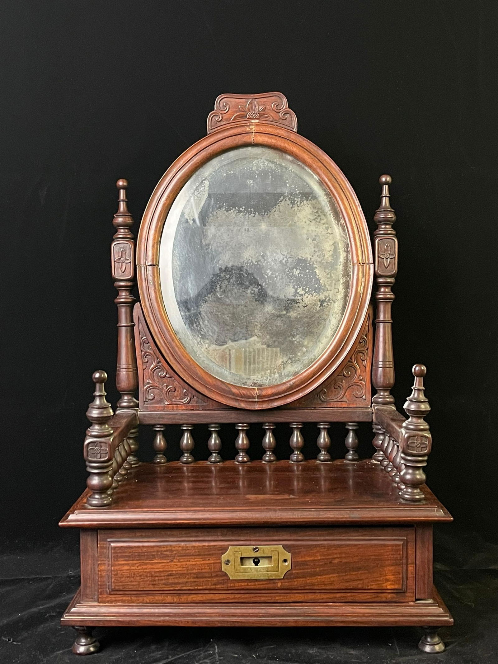 A fabulous chinese rosewood mirror stand (1 of 7)