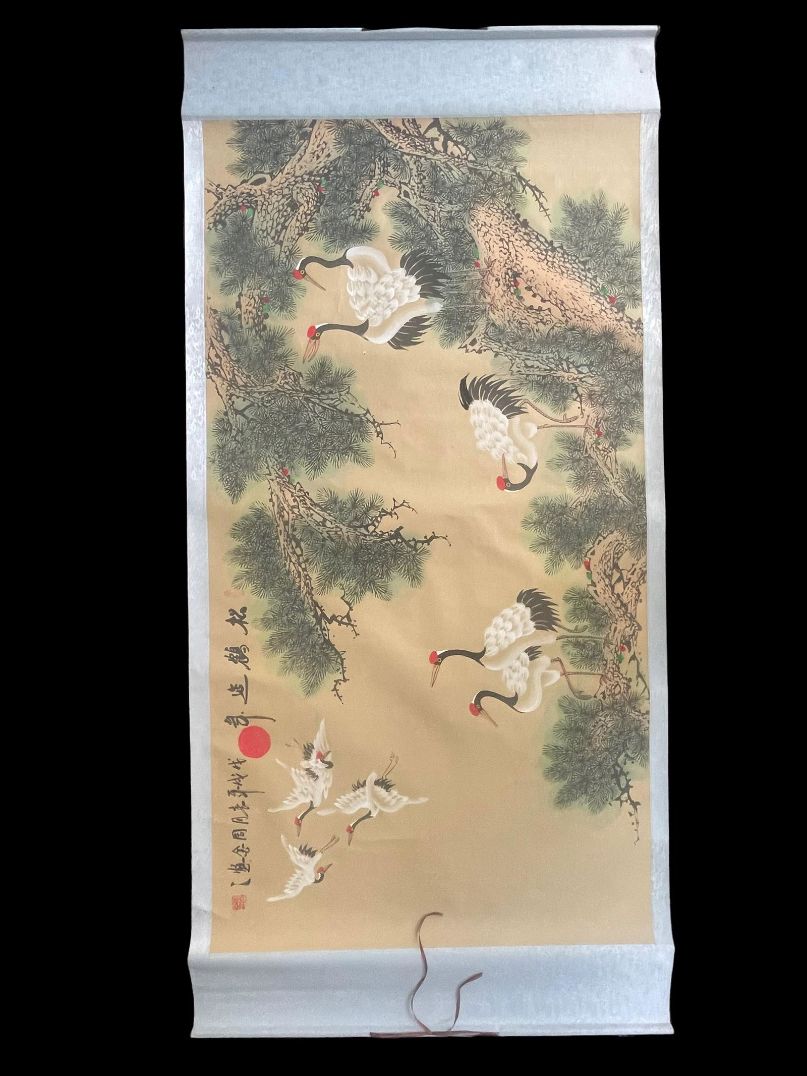 A fine chinese watercolor scroll (1 of 7)