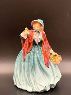 A vintage Royal Doulton Victorian woman figurine "lady charmian" HN 1948 designed by Leslie: vintage Royal Doulton Victorian woman figurine "lady charmian" HN 1948 designed by leading Doulton artist Leslie Harradine; 7.5"H; perfect condition