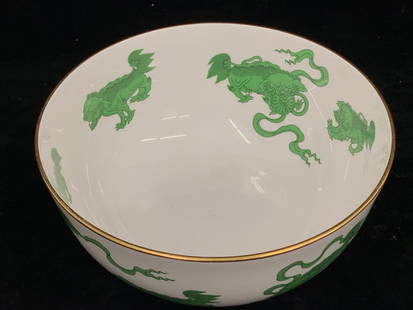 A Wedgwood "Chinese Tigers" made in England porcelain bowl: Wedgwood "Chinese Tigers" made in England porcelain bowl ; Reg. Trademark of The Colonial Williamsburg Foundation; bone china; 7.9"D