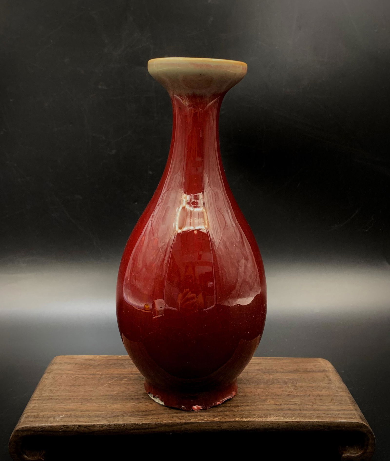 Chinese antique red glazed porcelain vase (1 of 5)