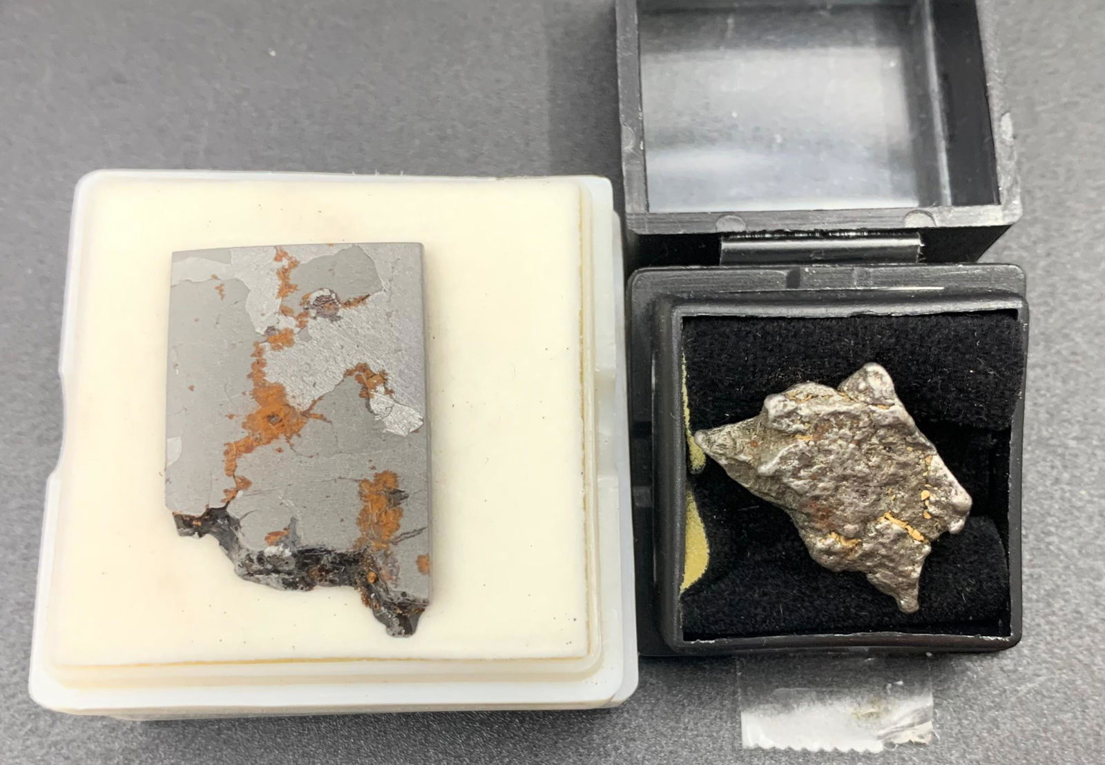 One canyon diablo meteorite slice and one iron meteorite (1 of 10)