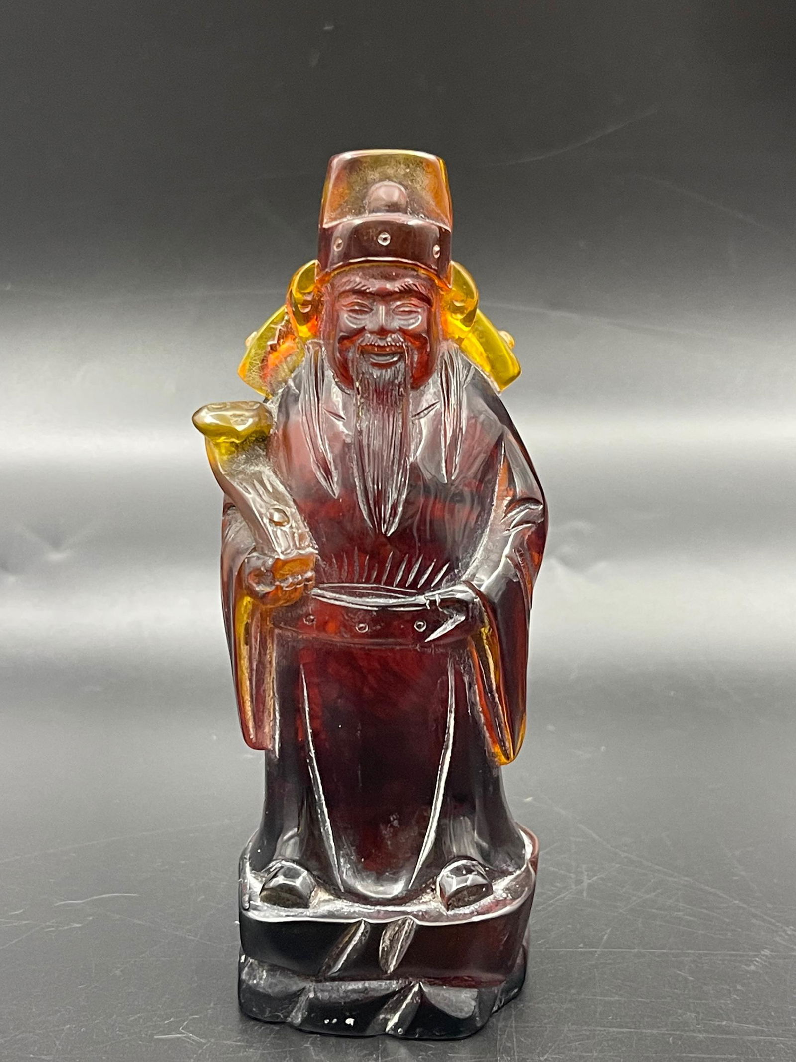 Fine chinese cherry amber carved fiary figurine (1 of 5)