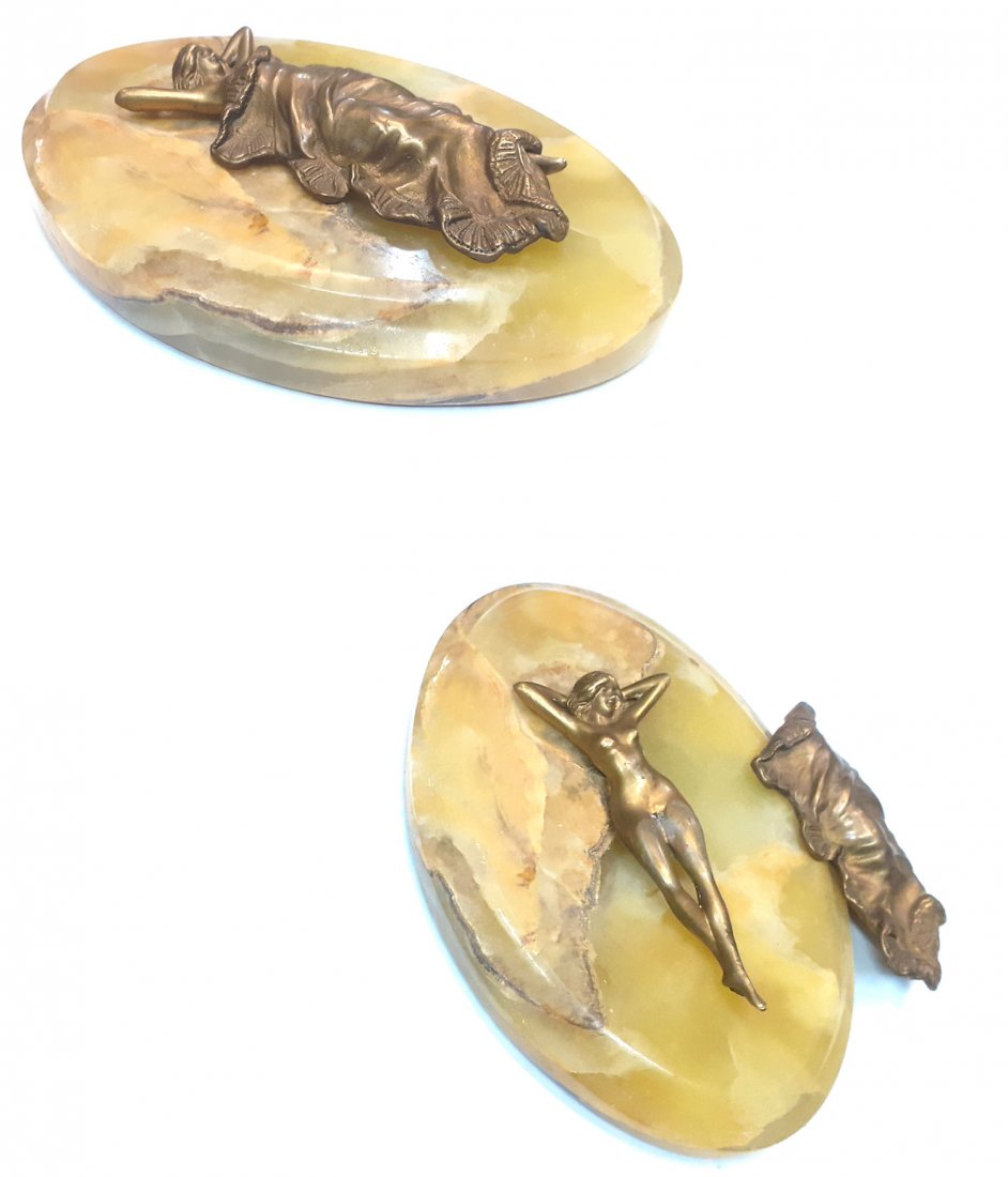 Naked woman w/ trick bronze figure (1 of 3)