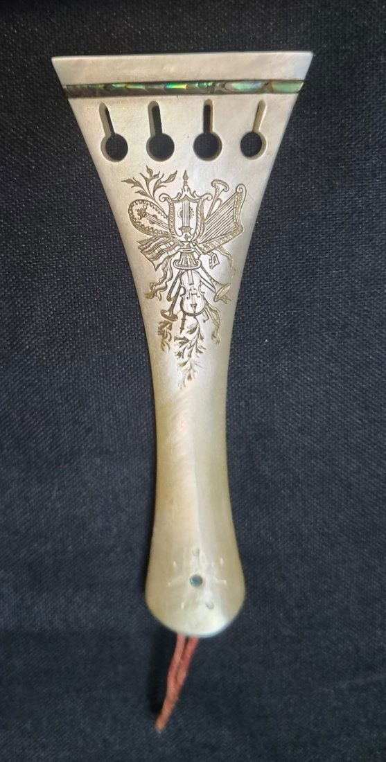 Antique mother of Pearl violin bridge: Hand carved