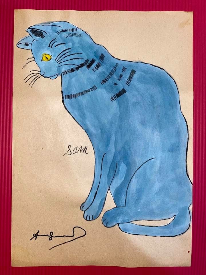 Andy Warhol Drawing On Paper (In the Style Of): In the style of Andy Warhol Drawing on paper 11 1/2 x 8 in. (Pittsburgh; August 6, 1928 - New York; February 22, 1987), commonly known as Andy Warhol, was an American plastic artist and filmmaker who 
