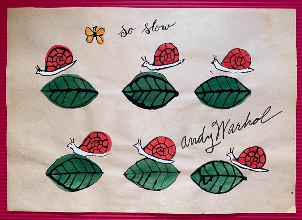 Andy Warhol Drawing On Paper (In the Style Of): In the style of Andy Warhol Drawing on paper 11 1/2 x 8 1/4 in. (Pittsburgh; August 6, 1928 - New York; February 22, 1987), commonly known as Andy Warhol, was an American plastic artist and filmmaker 