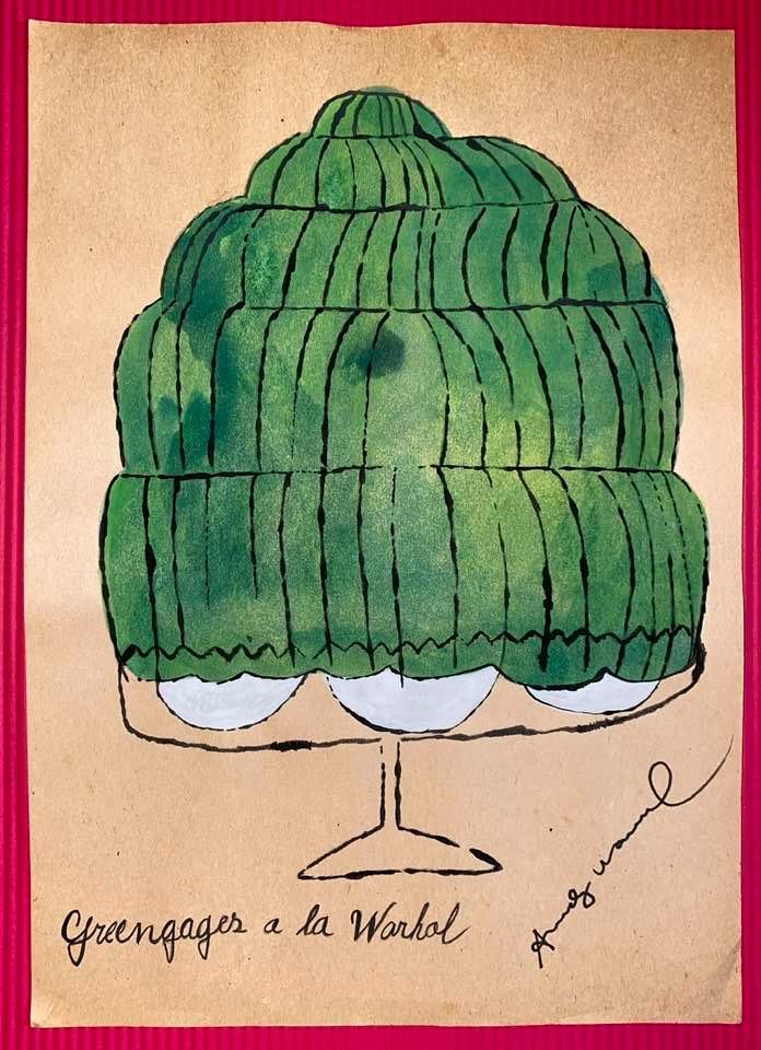 Andy Warhol Drawing On Paper (In the Style Of): In the style of Andy Warhol Drawing on paper 11 1/2 x 8 1/4 in. (Pittsburgh; August 6, 1928 - New York; February 22, 1987), commonly known as Andy Warhol, was an American plastic artist and filmmaker 