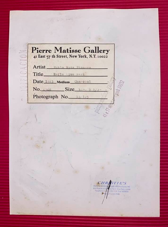 Pablo Picasso Drawing On Paper (In the Style of): In the style of Pablo Picasso Drawing on paper 10 1/4 x 7 1/2 in. Pablo Picasso, France; April 8, 1973), known as Pablo Picasso, was a Spanish painter and sculptor, creator, along with Georges Braque 