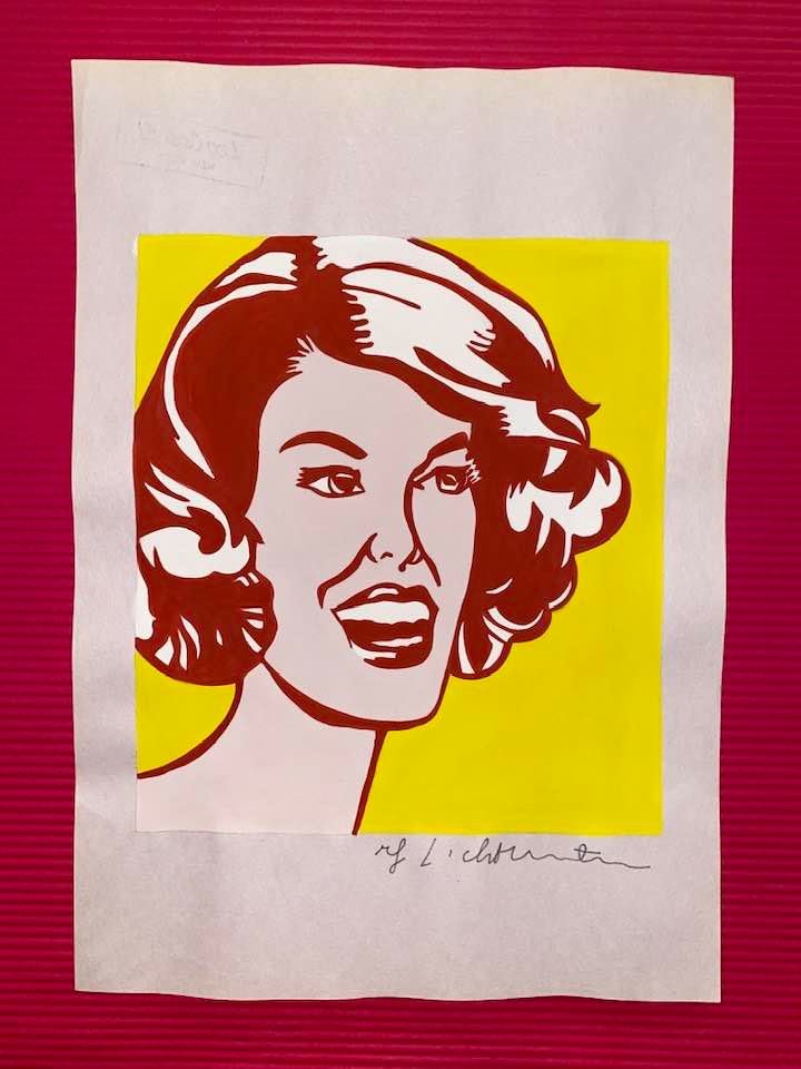 The Style of Roy Lichtenstein Drawing: The Style of Roy Lichtenstein drawing on Paper.Size 11 1/2 x 8 1/4. Roy Fox Lichtenstein (October 27, 1923 - September 29, 1997) was an American pop artist. During the 1960s, along with Andy Warhol, J