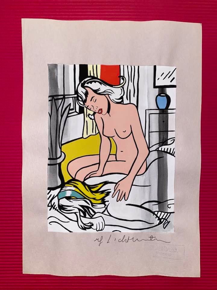 The Style of Roy Lichtenstein Drawing: The Style of Roy Lichtenstein drawing on Paper.Size 11 1/2 x 8 1/4. Roy Fox Lichtenstein (October 27, 1923 - September 29, 1997) was an American pop artist. During the 1960s, along with Andy Warhol, J