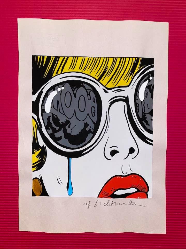 The Style of Roy Lichtenstein Drawing: The Style of Roy Lichtenstein drawing on Paper.Size 11 1/2 x 8 1/4. Roy Fox Lichtenstein (October 27, 1923 - September 29, 1997) was an American pop artist. During the 1960s, along with Andy Warhol, J