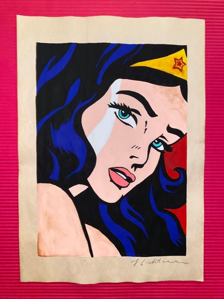 The Style of Roy Lichtenstein Drawing: The Style of Roy Lichtenstein drawing on Paper.Size 11 1/2 x 8 1/4. Roy Fox Lichtenstein (October 27, 1923 - September 29, 1997) was an American pop artist. During the 1960s, along with Andy Warhol, J