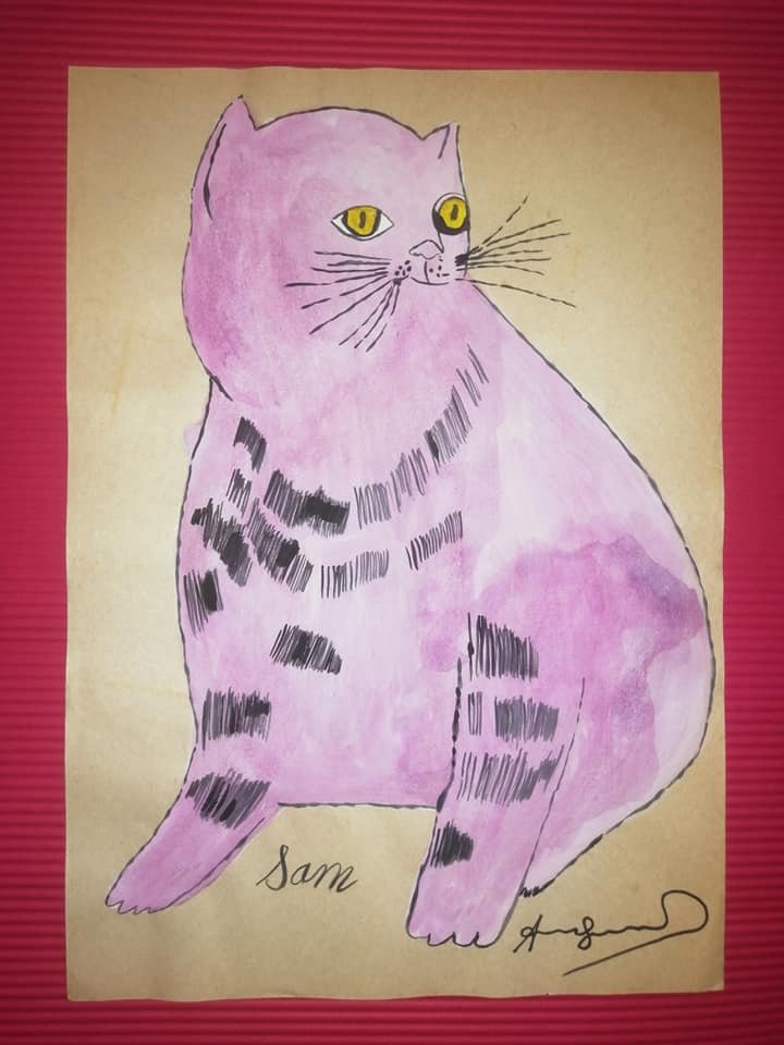 Andy Warhol Drawing On Paper (In the Style Of) (1 of 2)