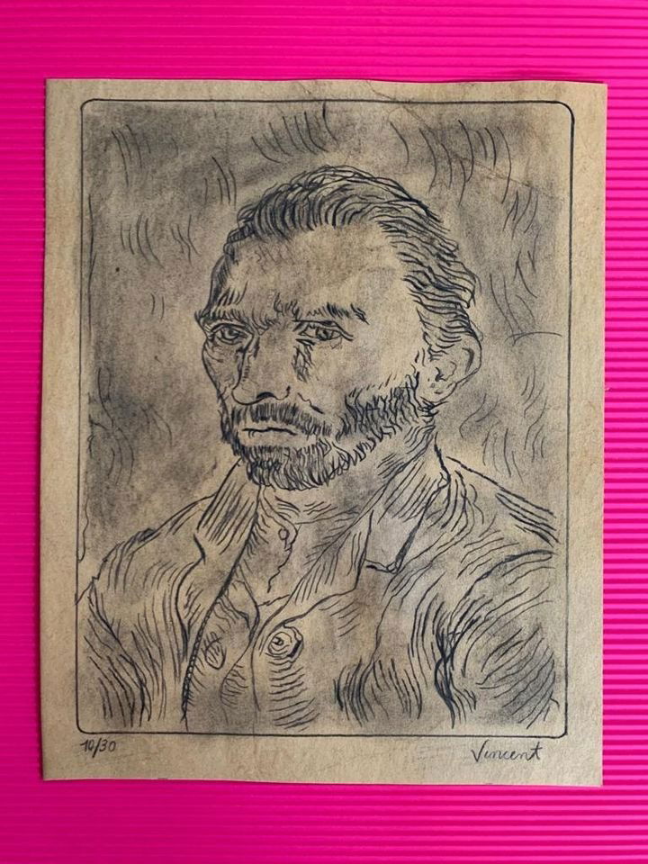 Vincent Van Gogh Drawing On Paper (In the Style Of) (1 of 2)