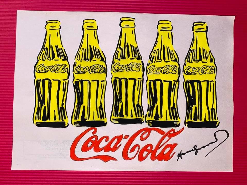 Andy Warhol Drawing On Paper (In the Style Of): In the style of Andy Warhol Drawing on paper 12 x 8 1/2 in. (Pittsburgh; August 6, 1928 - New York; February 22, 1987), commonly known as Andy Warhol, was an American plastic artist and filmmaker who 
