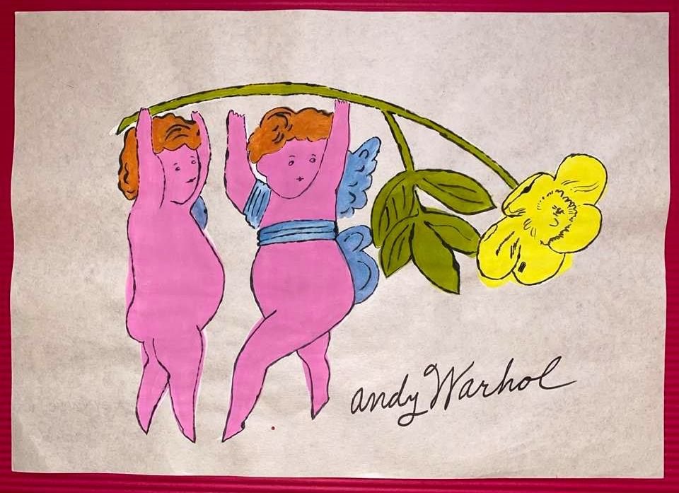 Andy Warhol Drawing On Paper (In the Style Of) (1 of 2)